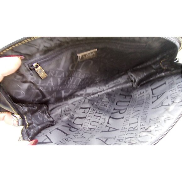 Furla ❤️‍🔥Stunning Dark Brown Rose Stitched Shoulder Bag PRISTINE Free Shipping - Picture 7 of 7